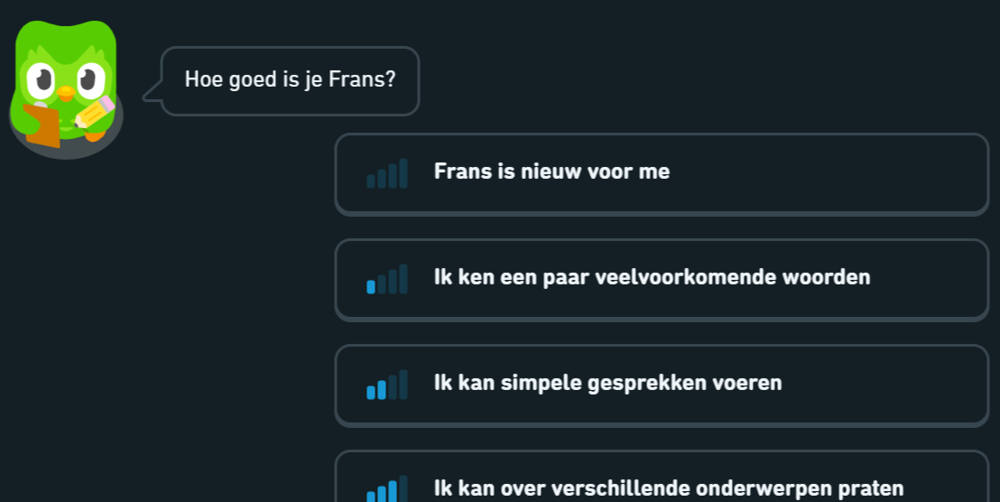Leer Frans met Duolingo